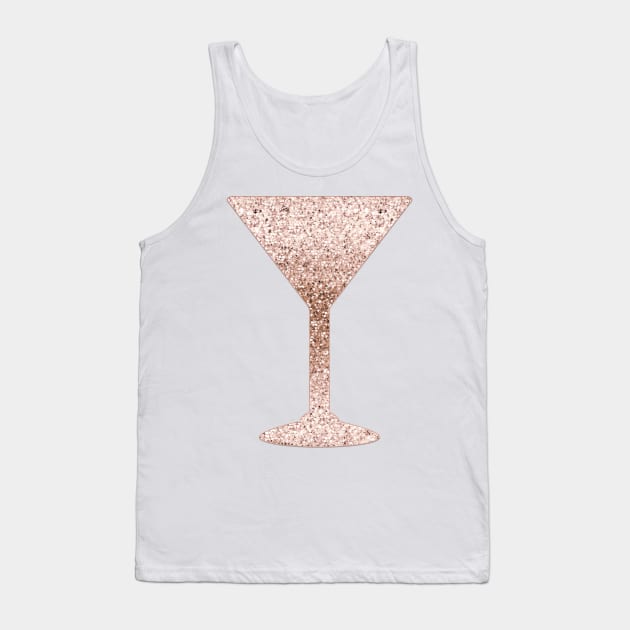 Martini - rose gold glitter Tank Top by RoseAesthetic